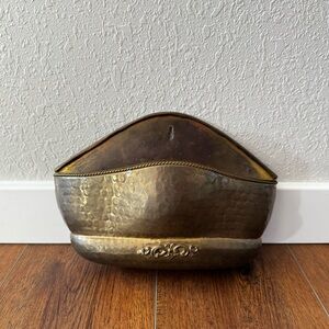 Vintage Brass Wall Planter